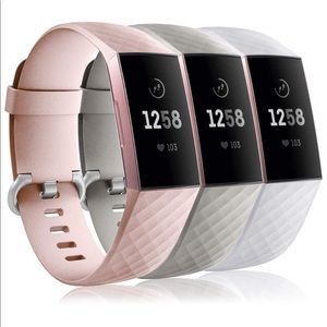 Fitbit Charge3/Fitbit Charge 4 Waterproof BANDS x3
